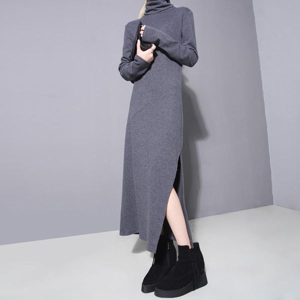 casual dresses fashion tide spring long sleeve turtleneck vent hemline dress for women black gray all-match clothing jo272
casual dresses fashion tide spring long sleeve turtleneck vent hemline dress for women black gray all-match clothing jo272