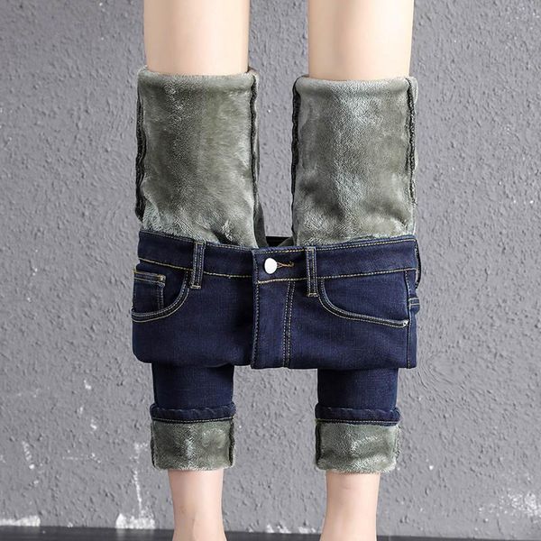 women's jeans autumn winter pants women casual stretch skinny slim fleece warm high waist denim long pencil c7597, Blue
women's jeans autumn winter pants women casual stretch skinny slim fleece warm high waist denim long pencil c7597, Blue