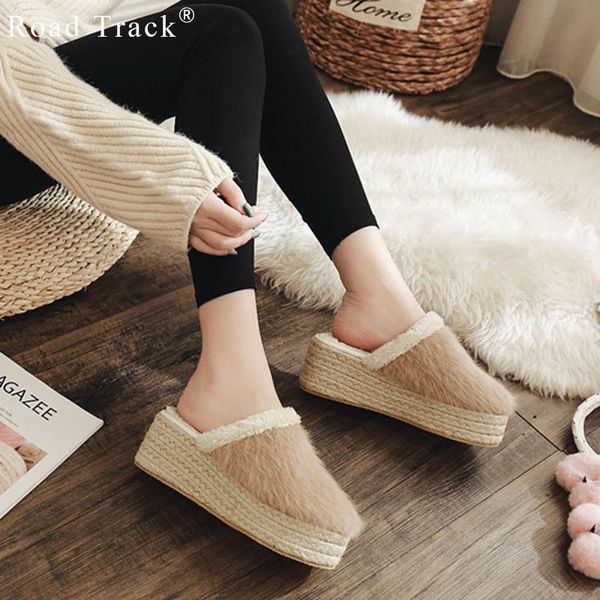 slippers road track women winter platform round toe high heel wedges ladies casual shoes fashion warm slides female xwc3088-5, Black
slippers road track women winter platform round toe high heel wedges ladies casual shoes fashion warm slides female xwc3088-5, Black