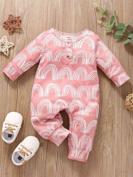 baby graphic print fake button jumpsuit she, Blue