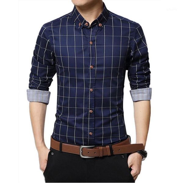 men's casual shirts plaid shirt for men slim fit long sleeve business social button blouse man office work, White;black
men's casual shirts plaid shirt for men slim fit long sleeve business social button blouse man office work, White;black