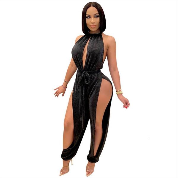 drawstring split sleeveless long women rompers party night clubwear overalls, Black;white
drawstring split sleeveless long women rompers party night clubwear overalls, Black;white