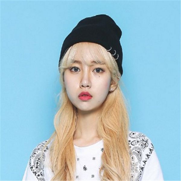 version Harajuku style street iron Knitted Wool Hat female ring cold Pullover couple hat, Blue;gray
version Harajuku style street iron Knitted Wool Hat female ring cold Pullover couple hat, Blue;gray