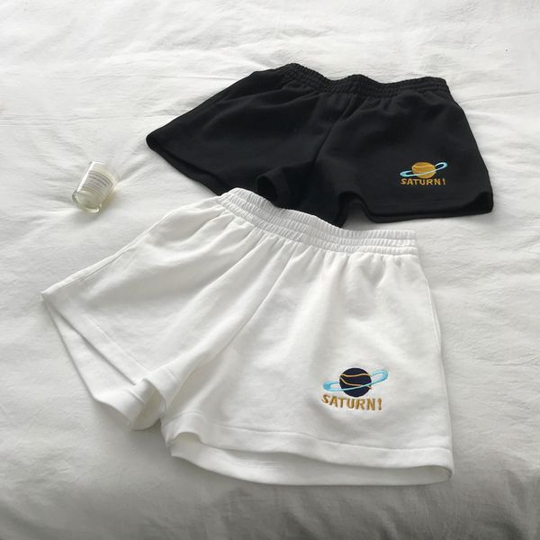 women's shorts summer new star embroidery loose pants korean leisure home sports wide leg fashion, White;black
women's shorts summer new star embroidery loose pants korean leisure home sports wide leg fashion, White;black