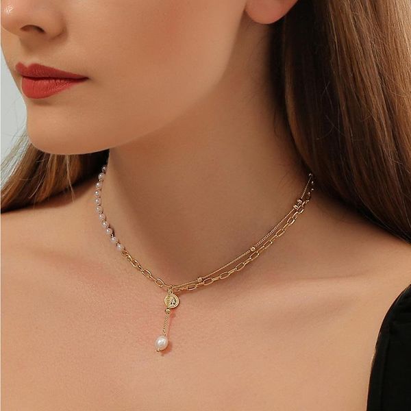 pendant necklaces vintage imitation pearl head portrait for women trend double layer stitching neck chain necklace jewelry, Silver
pendant necklaces vintage imitation pearl head portrait for women trend double layer stitching neck chain necklace jewelry, Silver