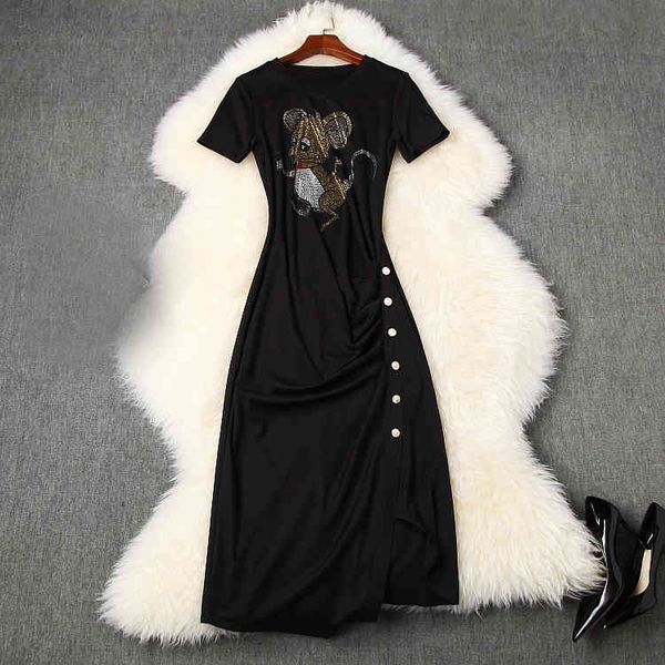 casual dresses spring summer short sleeve round neck black cartoon mouse drilling draped buttons mid-calf dress elegant lm26t10852 12gu, Black;gray
casual dresses spring summer short sleeve round neck black cartoon mouse drilling draped buttons mid-calf dress elegant lm26t10852 12gu, Black;gray