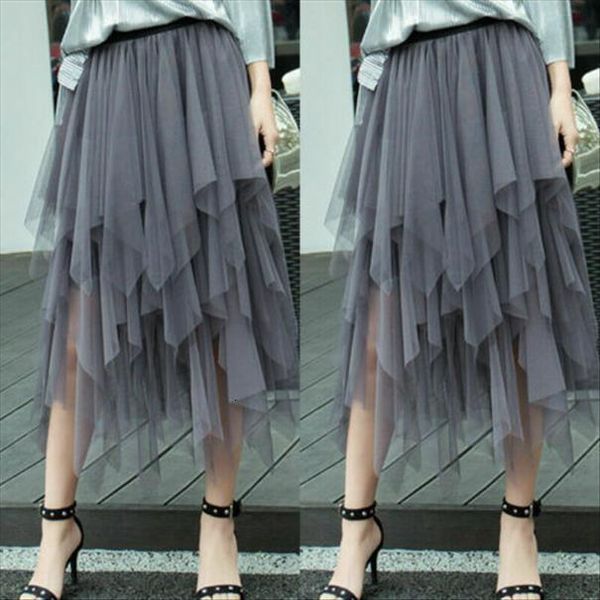 tulle fashion elastic womens skirts high waist mesh tutu maxi pleated long midi irregular skirt, Black
tulle fashion elastic womens skirts high waist mesh tutu maxi pleated long midi irregular skirt, Black