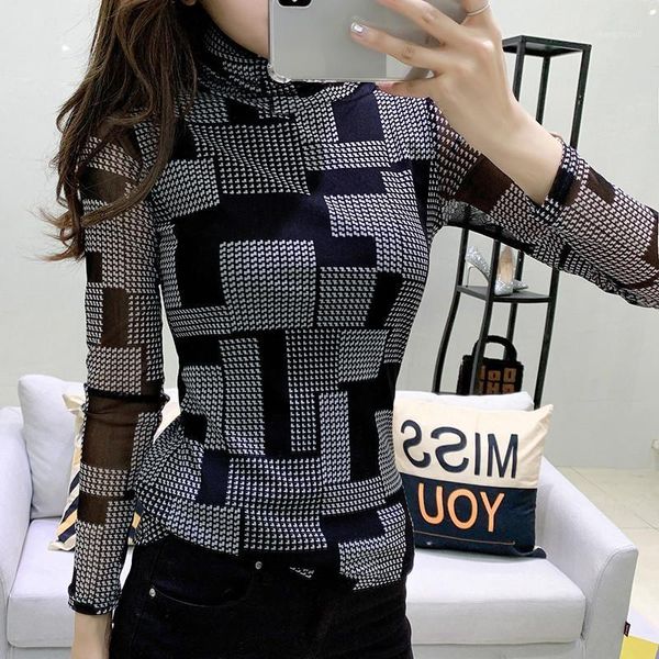 women's blouses & shirts lace women long sleeve spring autumn style turtleneck leopard printed blusas slim lady casual, White
women's blouses & shirts lace women long sleeve spring autumn style turtleneck leopard printed blusas slim lady casual, White