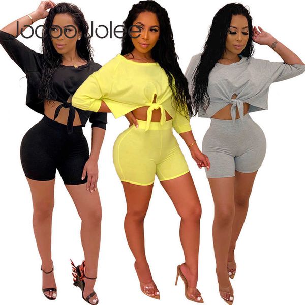 jocoo jolee women summer two pieces set casual solid o neck lace up long sleeve loose and short skinny short pants 210619, White
jocoo jolee women summer two pieces set casual solid o neck lace up long sleeve loose and short skinny short pants 210619, White