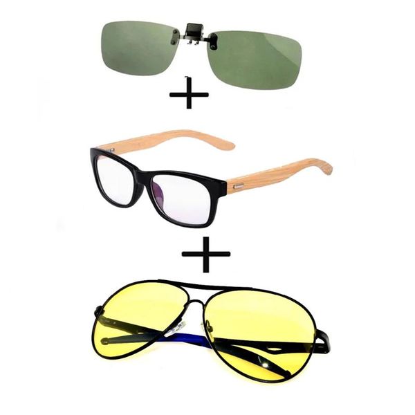 sunglasses 3pcs comfortable wooden squared frame reading glasses men women + pilot polarized sunglassesnight vision clip, White;black
sunglasses 3pcs comfortable wooden squared frame reading glasses men women + pilot polarized sunglassesnight vision clip, White;black