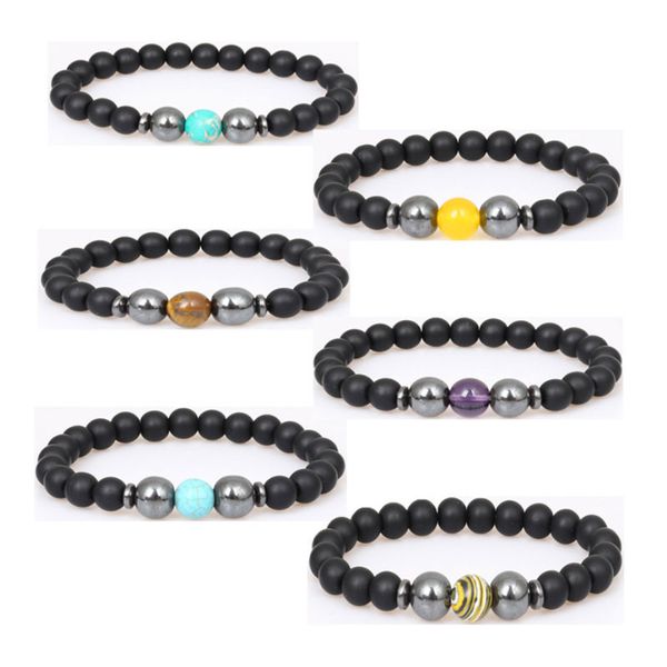 handmade natural energy stone bead strands charm bracelets for women men party club birthday yoga jewelry, Black
handmade natural energy stone bead strands charm bracelets for women men party club birthday yoga jewelry, Black