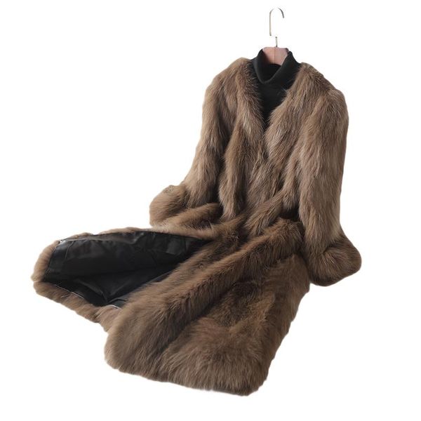 women's fur & faux real korean long winter coat women clothes autumn vintage jacket overcoat manteau femme hiver my1005, Black
women's fur & faux real korean long winter coat women clothes autumn vintage jacket overcoat manteau femme hiver my1005, Black