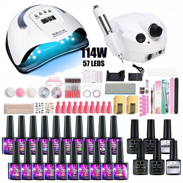 nail set for manicure uv led lamp dryer with 26 pcs gel polish kit electric drill machine decoration1
nail set for manicure uv led lamp dryer with 26 pcs gel polish kit electric drill machine decoration1
