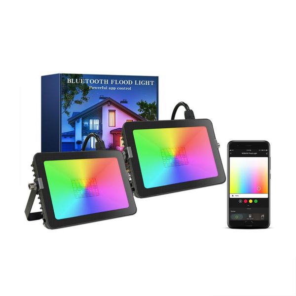 waterproof led floodlight rgb bluetooth intelligent outdoor for garden balcony wedding floodlights
