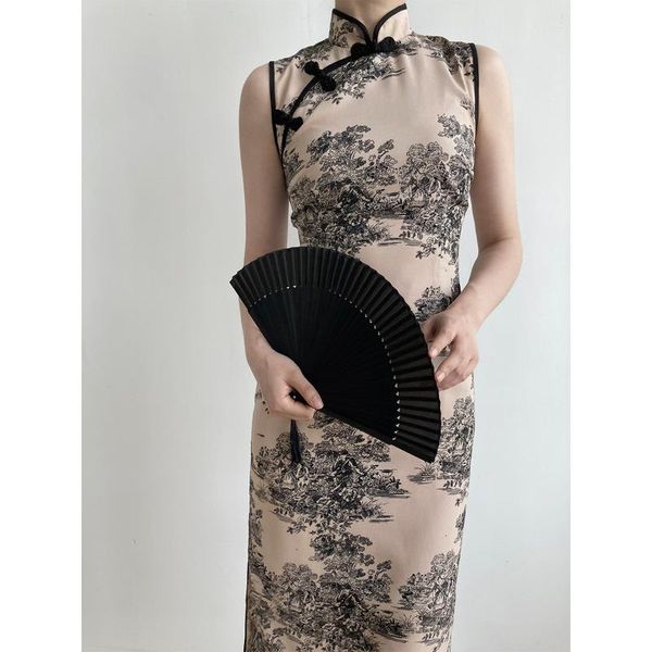 ethnic clothing summer women sleeveless qipao high split classic flower printed chinese dresses traditional slim mandarin collar cheong, Red
ethnic clothing summer women sleeveless qipao high split classic flower printed chinese dresses traditional slim mandarin collar cheong, Red