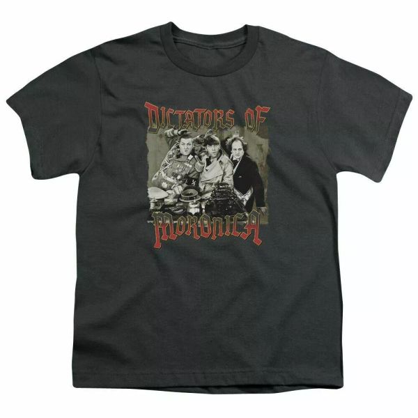 The Three Stooges Moronica Kids Youth T Shirt Licensed Comedy Tee Charcoal, White;black
The Three Stooges Moronica Kids Youth T Shirt Licensed Comedy Tee Charcoal, White;black
