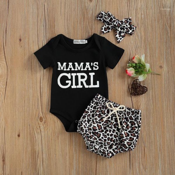 girl's three piece summer set baby's short sleeve letter print romper leopard shorts hair band for born baby girl clothing sets, White
girl's three piece summer set baby's short sleeve letter print romper leopard shorts hair band for born baby girl clothing sets, White