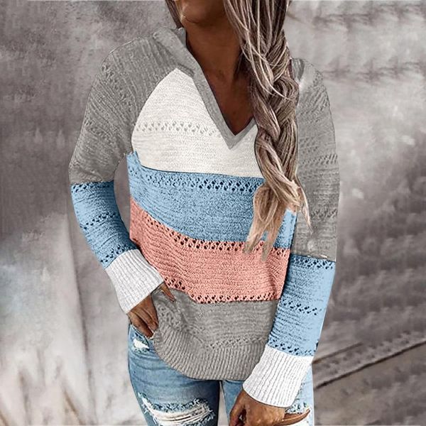women's sweaters v neck spliced pullover womens stripe knit sweatshirt long sleeve 2021 female fall winter elegant sweater clothes ropa, White;black
women's sweaters v neck spliced pullover womens stripe knit sweatshirt long sleeve 2021 female fall winter elegant sweater clothes ropa, White;black