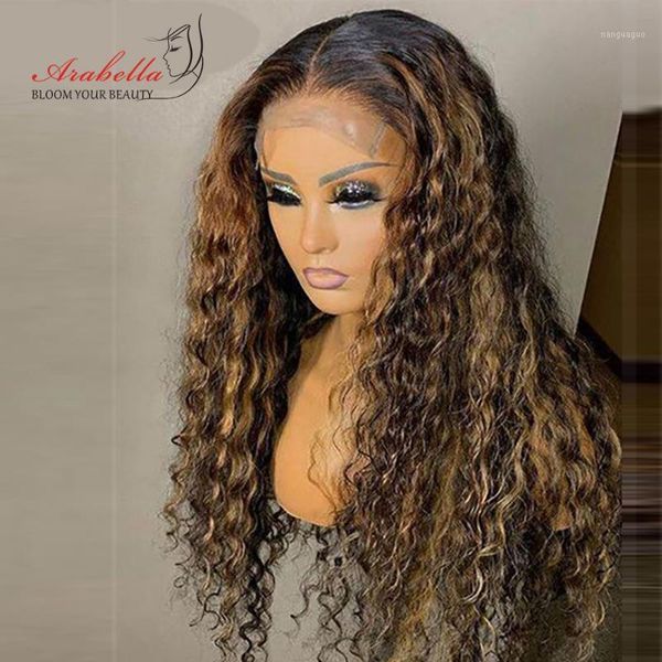 water wave wig highlight lace frontal 100% human hair wigs with baby arabella remy pre plucked closure1, Black;brown
water wave wig highlight lace frontal 100% human hair wigs with baby arabella remy pre plucked closure1, Black;brown