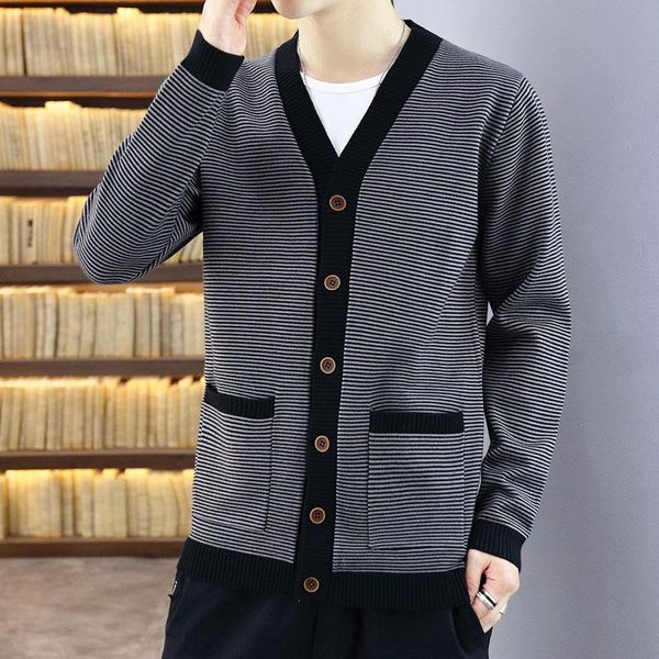 men's sweaters 2021 men 's spring cardigan casual sweater youth pinstripe loose, White;black
men's sweaters 2021 men 's spring cardigan casual sweater youth pinstripe loose, White;black