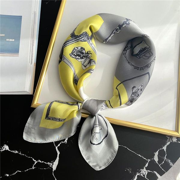 square silk scarf fashion po frame lady print bag scarves head wraps for women bandana neckerchief female hijab summer, Blue;gray
square silk scarf fashion po frame lady print bag scarves head wraps for women bandana neckerchief female hijab summer, Blue;gray