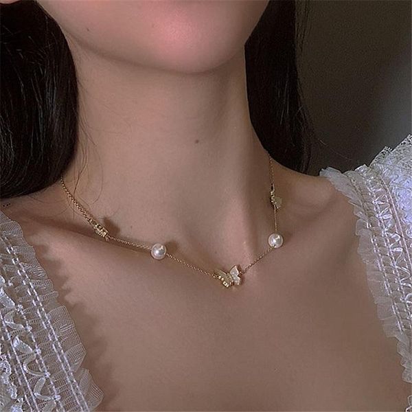 chains arrival fashion shell bowknot pearl clavicle chain adjustable butterfly necklace for female simple jewelry, Silver
chains arrival fashion shell bowknot pearl clavicle chain adjustable butterfly necklace for female simple jewelry, Silver