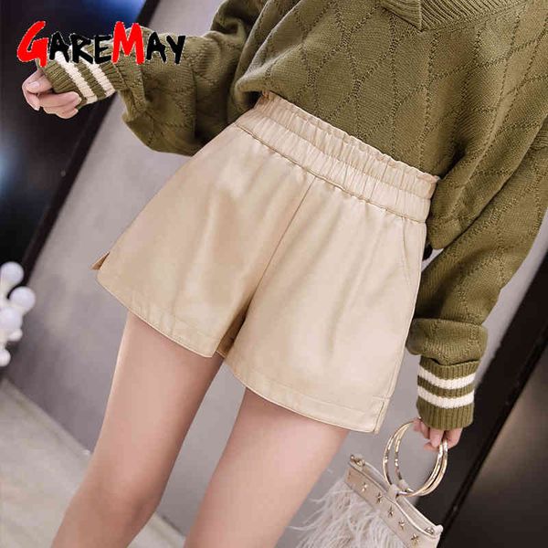 autumn winter women's leather shorts black with high waist korean style plus size pu female for 210428, White;black
autumn winter women's leather shorts black with high waist korean style plus size pu female for 210428, White;black