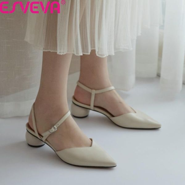 pointed toe fashion ladies pumps square middle heel concise women shoes cow leather buckle summer sandals size 34-39, Black
pointed toe fashion ladies pumps square middle heel concise women shoes cow leather buckle summer sandals size 34-39, Black