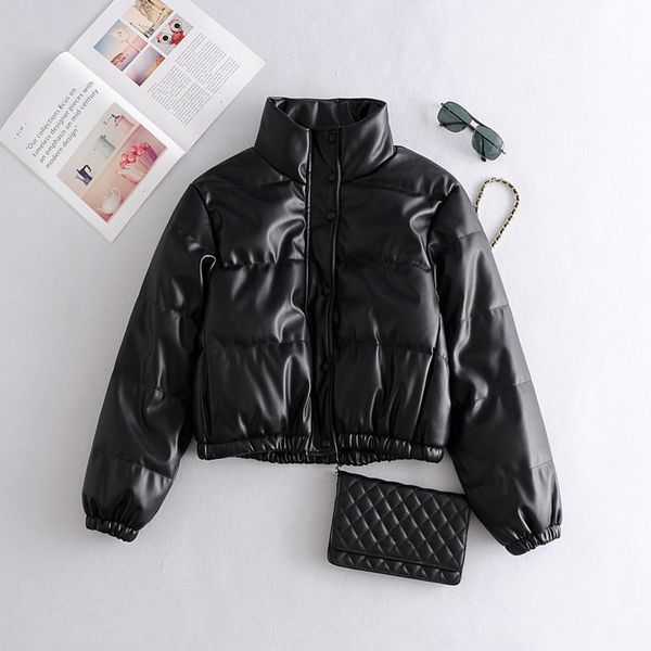 winter new women jacket leisure high street style stand collar high waist cotton black all-match loose imitation leather jacket 210419, White;black
winter new women jacket leisure high street style stand collar high waist cotton black all-match loose imitation leather jacket 210419, White;black