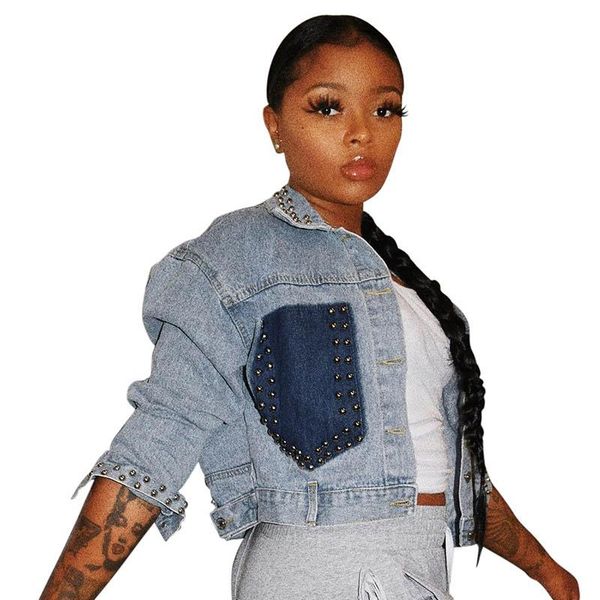 women's jackets women clothing vendor wholesales color block short beaded denim jacket, Black;brown
women's jackets women clothing vendor wholesales color block short beaded denim jacket, Black;brown