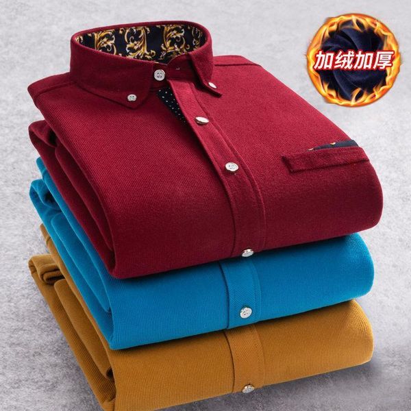 fall/winter men's corduroy shirt plus velvet thickening slim solid color jacket warm casual size shirts, White;black
fall/winter men's corduroy shirt plus velvet thickening slim solid color jacket warm casual size shirts, White;black