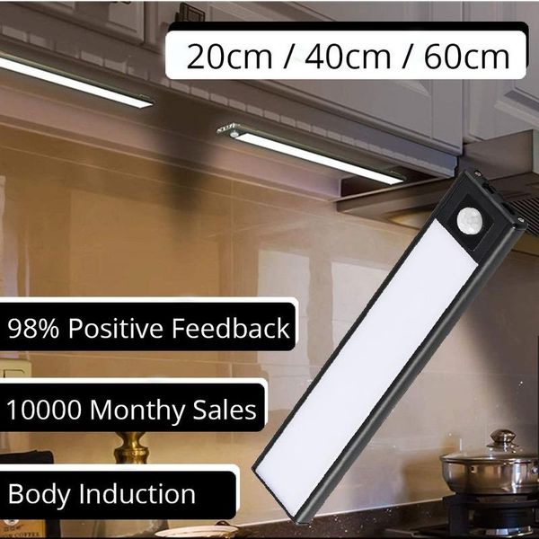 20/40/60cm under cabinet light pir motion sensor thermal usb rechargeable ultra thin aluminum shell lamp night
20/40/60cm under cabinet light pir motion sensor thermal usb rechargeable ultra thin aluminum shell lamp night