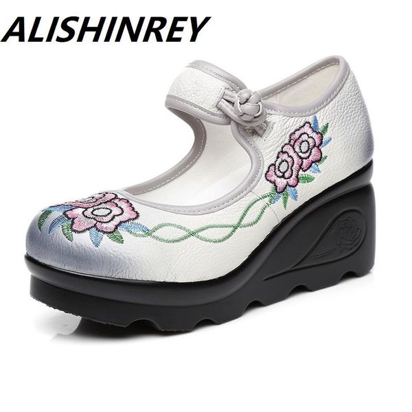 dress shoes alishinrey 2021 spring handmade platform wedges women pumps flower embroider genuine leather casual high heel, Black
dress shoes alishinrey 2021 spring handmade platform wedges women pumps flower embroider genuine leather casual high heel, Black