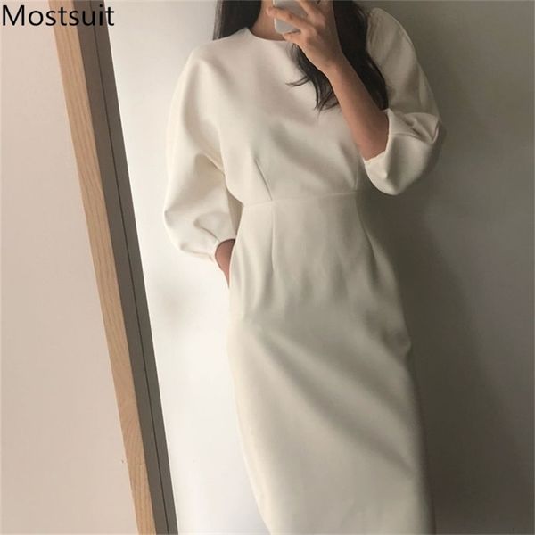 spring solid korean elegant o-neck women pencil dress slim fit high waist female long casual business fashion vestido 210513, Black;gray
spring solid korean elegant o-neck women pencil dress slim fit high waist female long casual business fashion vestido 210513, Black;gray
