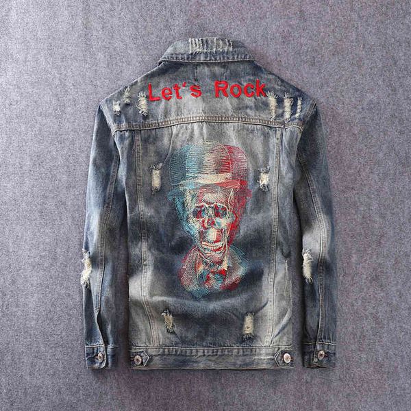 jackets american street style fashion jacket skull embroidery designer ripped punk denim coats jackets men hip hop chaqueta hombre, Black;brown
jackets american street style fashion jacket skull embroidery designer ripped punk denim coats jackets men hip hop chaqueta hombre, Black;brown