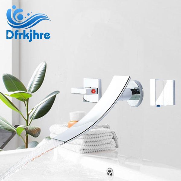 bathroom sink faucets waterfall wall mounted basin faucet brass dual handle mixer tap & cold water bath chrome black bronze
bathroom sink faucets waterfall wall mounted basin faucet brass dual handle mixer tap & cold water bath chrome black bronze