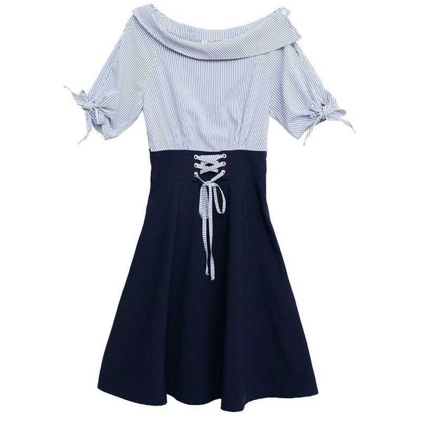 perhaps u blue green slash neck lace up short sleeve patchwork knee length dress summer d0505 210529, Black;gray
perhaps u blue green slash neck lace up short sleeve patchwork knee length dress summer d0505 210529, Black;gray