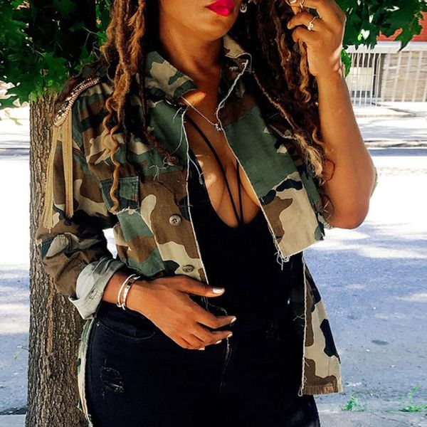 women's jackets fashion women pockets camouflage coat unique style irregular hem long sleeves jacket cardigan short, Black;brown
women's jackets fashion women pockets camouflage coat unique style irregular hem long sleeves jacket cardigan short, Black;brown