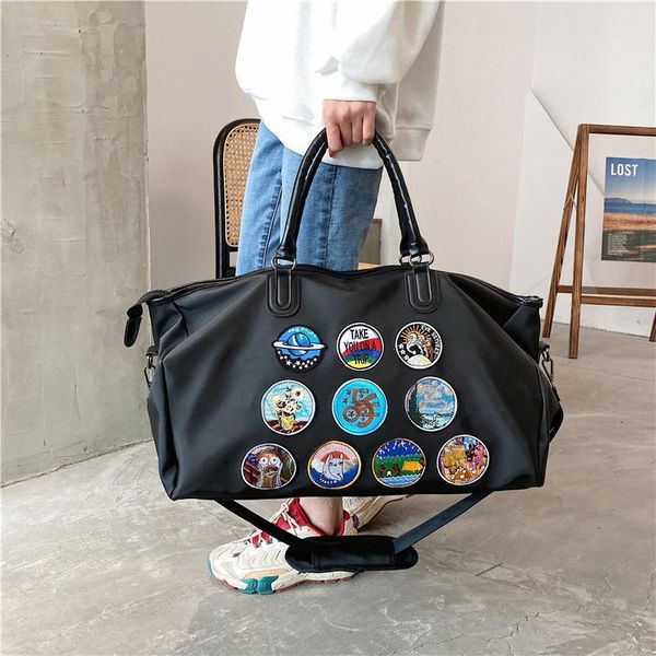 large-capacity travel bag fashion personality fitness tide boarding black luggage lapduffel bags
large-capacity travel bag fashion personality fitness tide boarding black luggage lapduffel bags