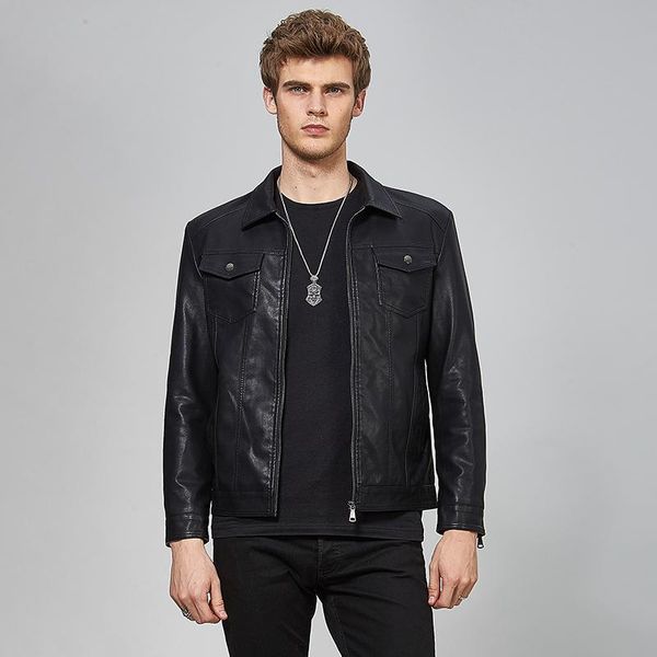 men's fur & faux vintage soft pu leather slim jacket leisure retro moto washed motorcycle coat size m-3xl, Black
men's fur & faux vintage soft pu leather slim jacket leisure retro moto washed motorcycle coat size m-3xl, Black