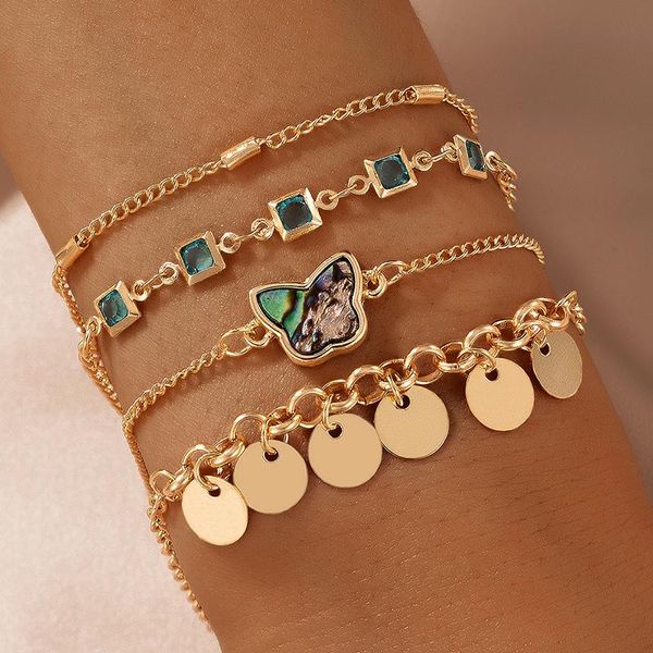 charm bracelets tocona bohemia butterfly chains bracelet 4pcs/sets for women multilayer geometric green crystal alloy bangle party jewelry 1, Golden;silver
charm bracelets tocona bohemia butterfly chains bracelet 4pcs/sets for women multilayer geometric green crystal alloy bangle party jewelry 1, Golden;silver