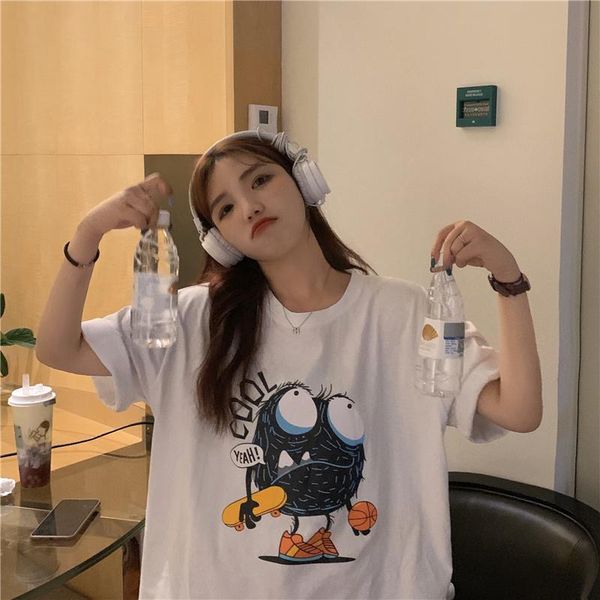 women's t-shirt kawaii anime ugly peas couple short-sleeved for girls oversize harajuku e gril aesthetic summer 2021, White
women's t-shirt kawaii anime ugly peas couple short-sleeved for girls oversize harajuku e gril aesthetic summer 2021, White