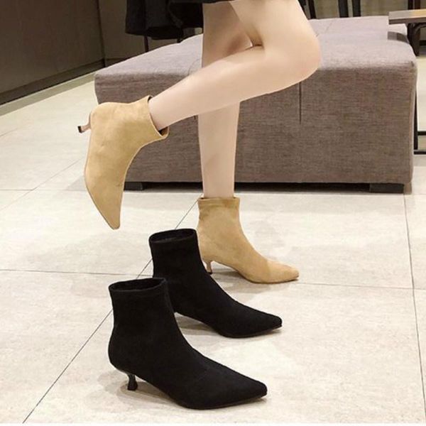 boots black khaki stretch fine low-heeled ankle women winter shoes nice elegant thin heels pointed toe socks 2021
boots black khaki stretch fine low-heeled ankle women winter shoes nice elegant thin heels pointed toe socks 2021