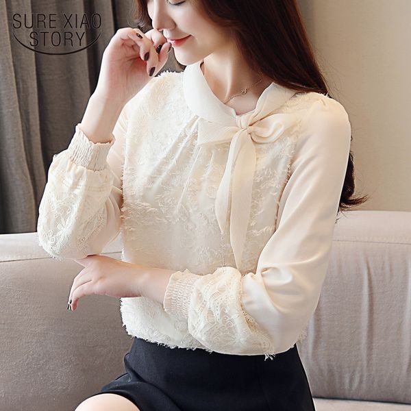 autumn fashion women spliced long-sleeved chiffon lace female blouses ladies bow shirts 6782 50 210417, White
autumn fashion women spliced long-sleeved chiffon lace female blouses ladies bow shirts 6782 50 210417, White