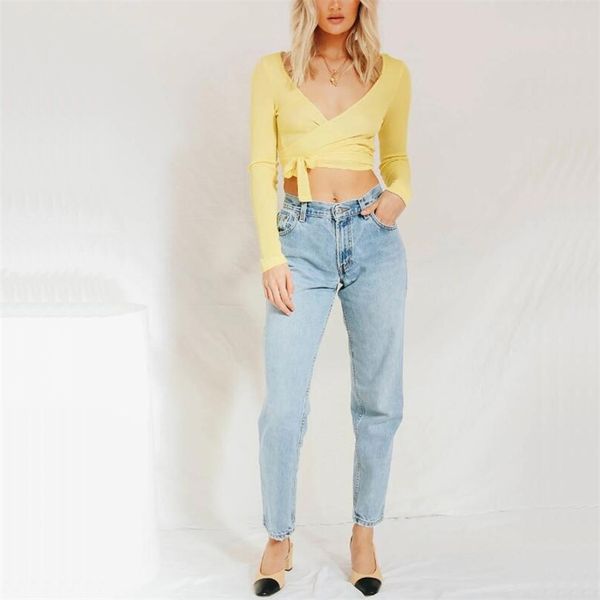 autumn women's sweater casual solid color bow decoration v-neck long-sleeved thin short 210430, White
autumn women's sweater casual solid color bow decoration v-neck long-sleeved thin short 210430, White