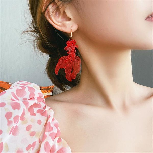 dangle & chandelier chinese style red goldfish earrings fashion exquisite paint fish tail asymmetrical temperament women's jewelry, Silver
dangle & chandelier chinese style red goldfish earrings fashion exquisite paint fish tail asymmetrical temperament women's jewelry, Silver