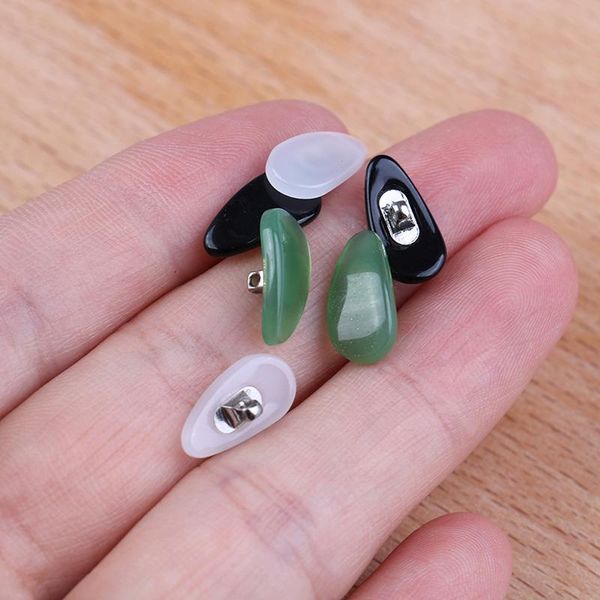 sunglasses frames 1 pair anti-slip jade nose pads stick on screw-in pad for eyeglasses glasses accessories, Silver
sunglasses frames 1 pair anti-slip jade nose pads stick on screw-in pad for eyeglasses glasses accessories, Silver