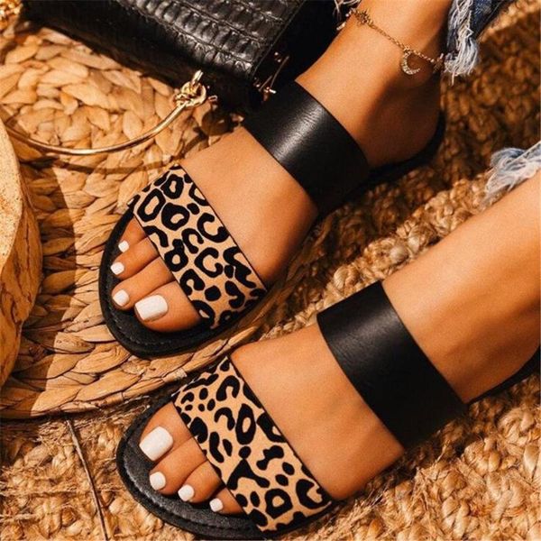 large size women leopard print slippers flat sandals fashion casual bottoms comfortable women's shoes, Black
large size women leopard print slippers flat sandals fashion casual bottoms comfortable women's shoes, Black