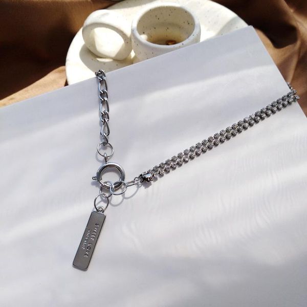 pendant necklaces personality hip-hop style double-layer necklace creative asymmetric niche design simple geometric clavicle chain female, Silver
pendant necklaces personality hip-hop style double-layer necklace creative asymmetric niche design simple geometric clavicle chain female, Silver