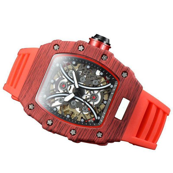 wristwatches luxury personality men watch fully automatic mechanical hollow barrel-shaped dial unique sports star designer watches, Slivery;brown
wristwatches luxury personality men watch fully automatic mechanical hollow barrel-shaped dial unique sports star designer watches, Slivery;brown